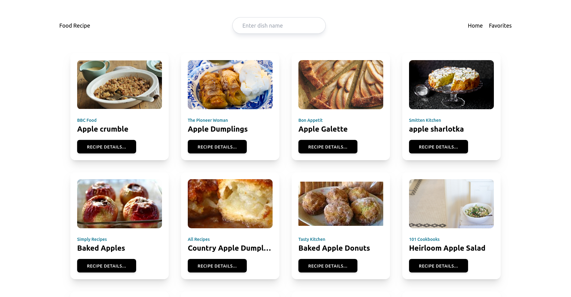 Food Recipe app screenshot