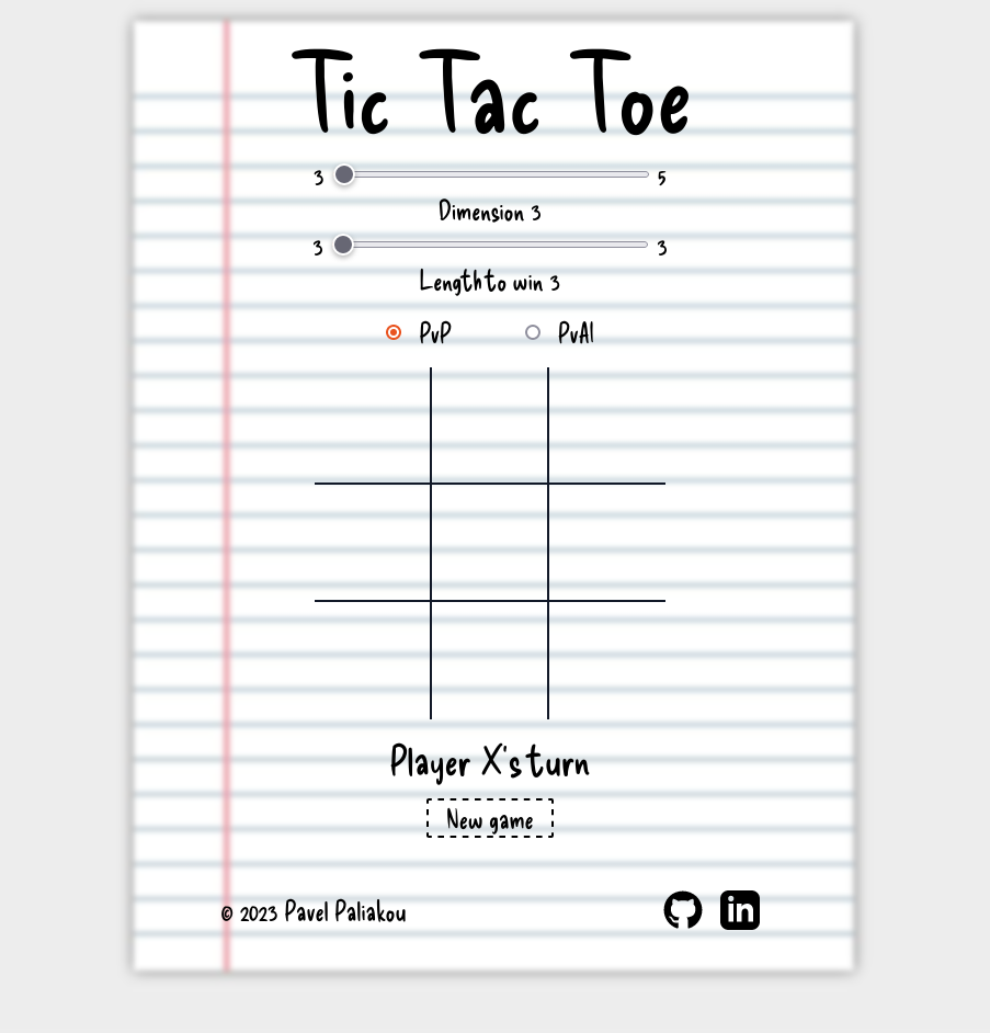 Tic Tac Toe game screenshot